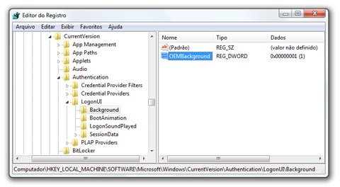 37085 01 - Altere manualmente a tela de logon do Windows 7